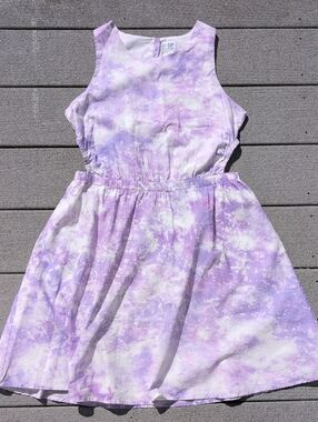 GAP Kids Sleeveless Tie-Dye Dess With Cut Out Sides